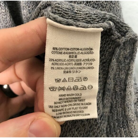 FREE PEOPLE TGIF Hi Lo Oversized Cardigan Blue Gray Drop Shoulder Knit Long Midi - Picture 6 of 8